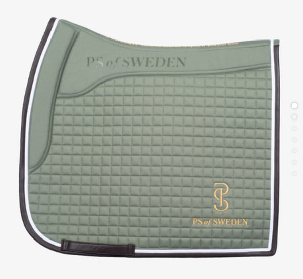 PS of Sweden Set - Elite Edge Saddle Pad Dressage & Polos - Tortoise Green