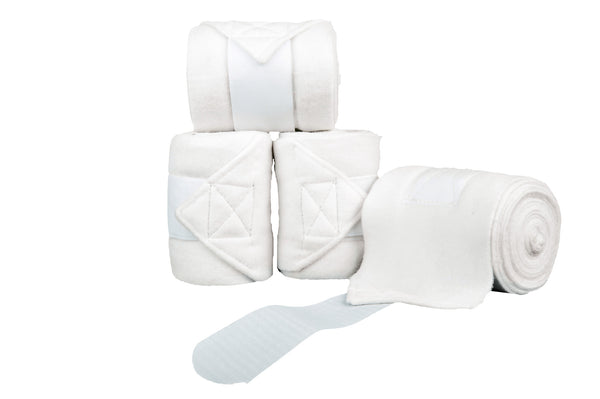 HKM Polar Fleece Bandages - White