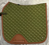 16C (Sixteen Cypress) Dressage Saddle Pad - Olive & Cognac